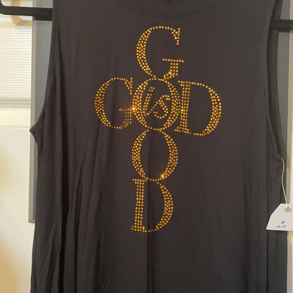 Custom Made Sleeveless BLING T-shirt Dress - Picture 2 of 2